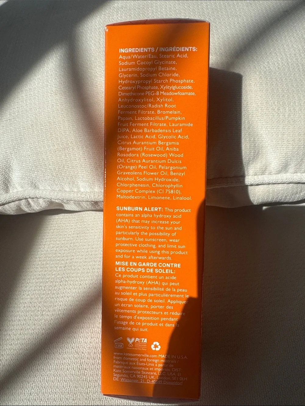 Kate Somerville ExfoliKate Daily Foaming Wash - Orange Packaging